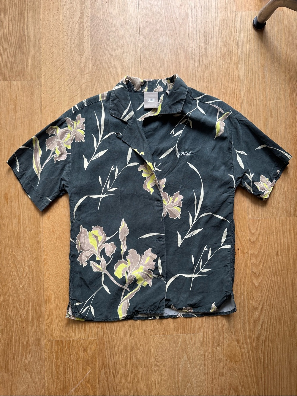 Women’s Kith Elena Palm Camp Shirt (Dark Green) XS